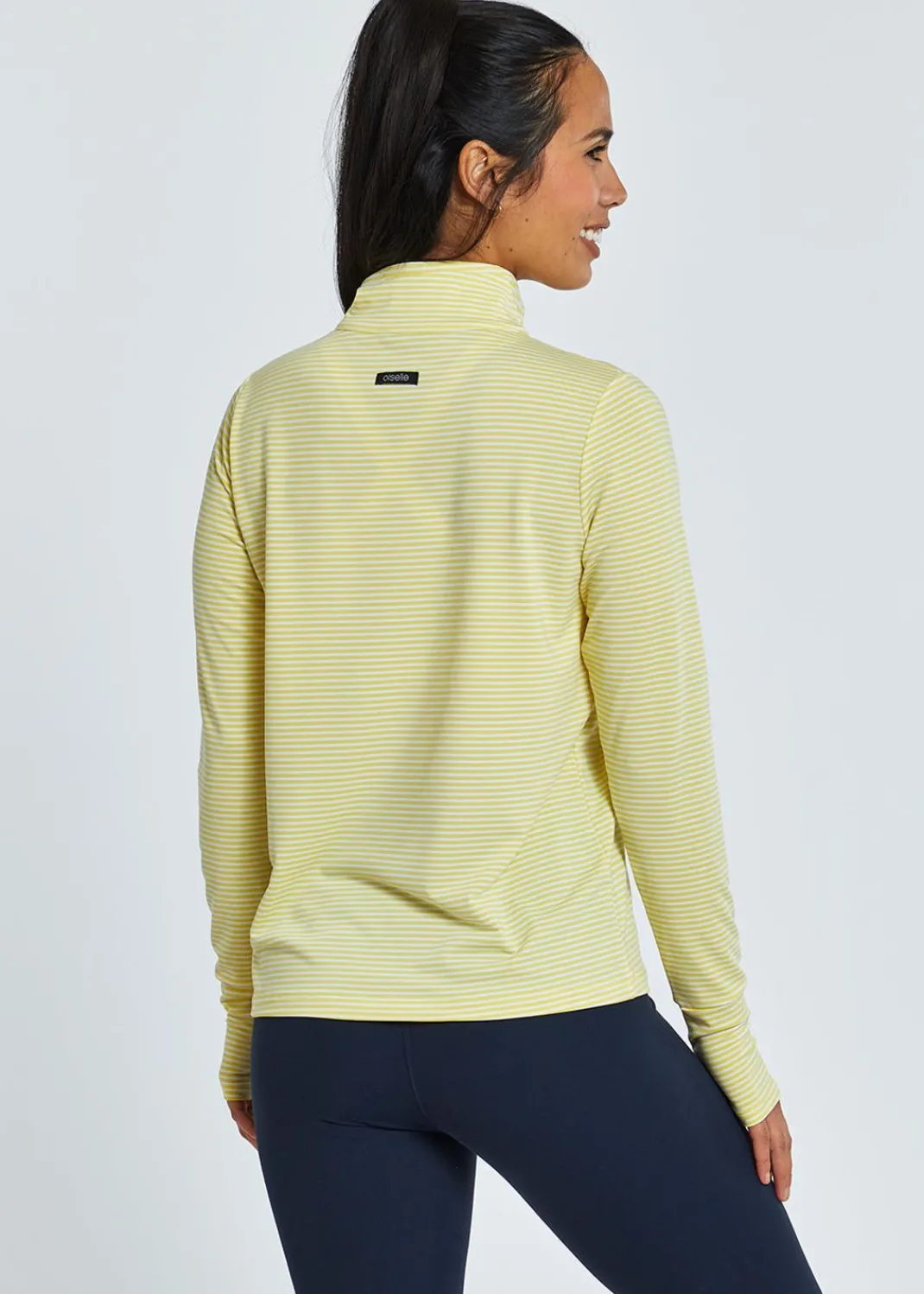 Women Oiselle Long Sleeves*Striped Half Zip