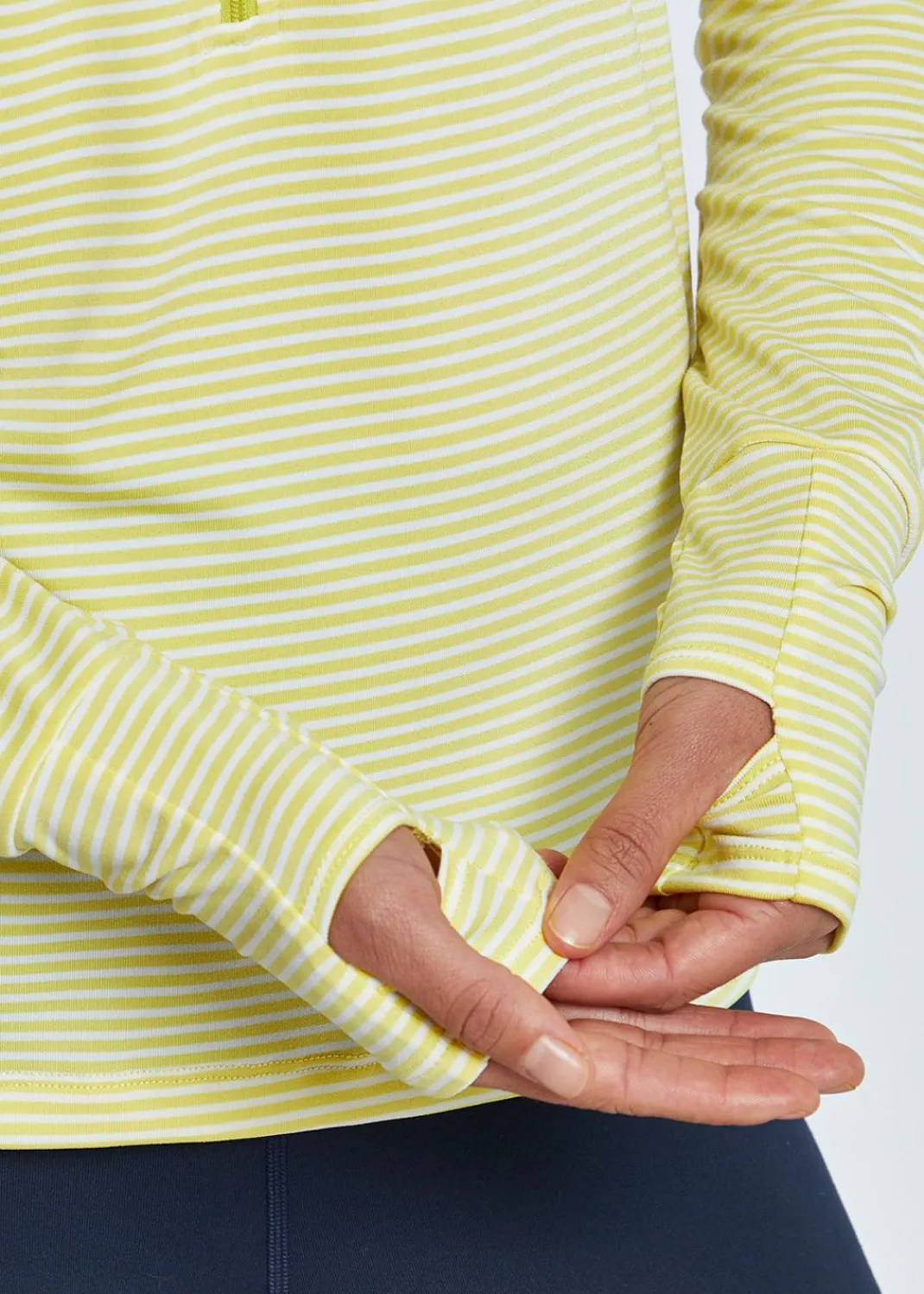 Women Oiselle Long Sleeves*Striped Half Zip