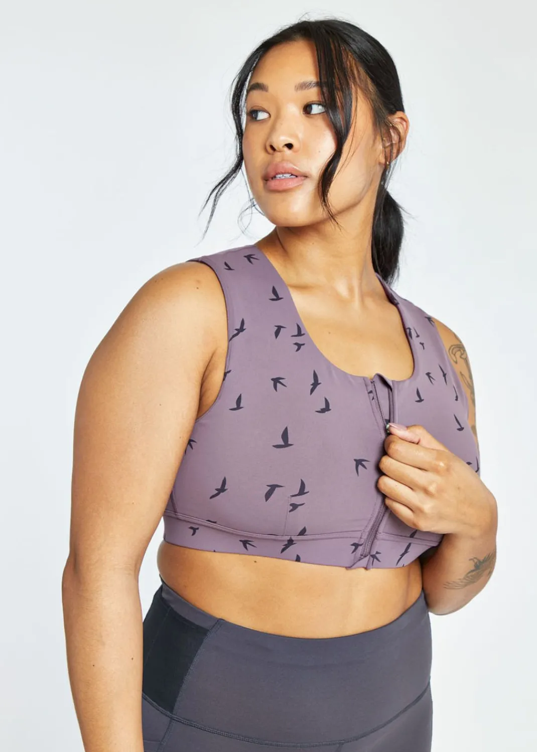 Women Oiselle Sports Bras*Flyout Zip Bra