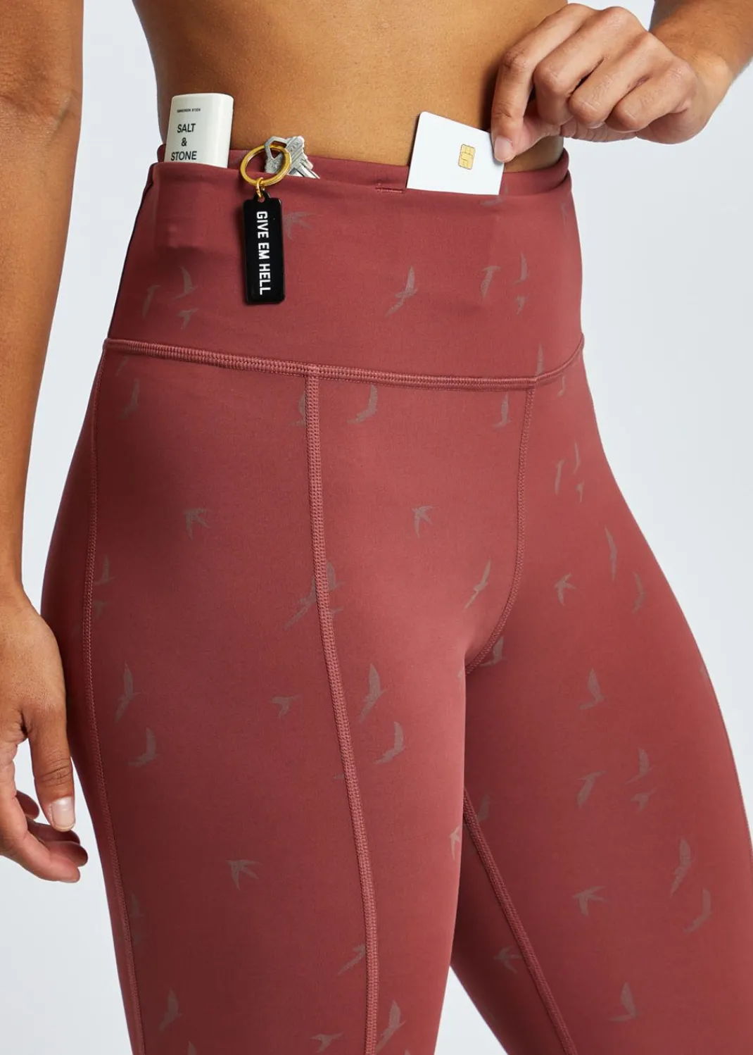 Women Oiselle Tights*Firecracker 3/4 Tights