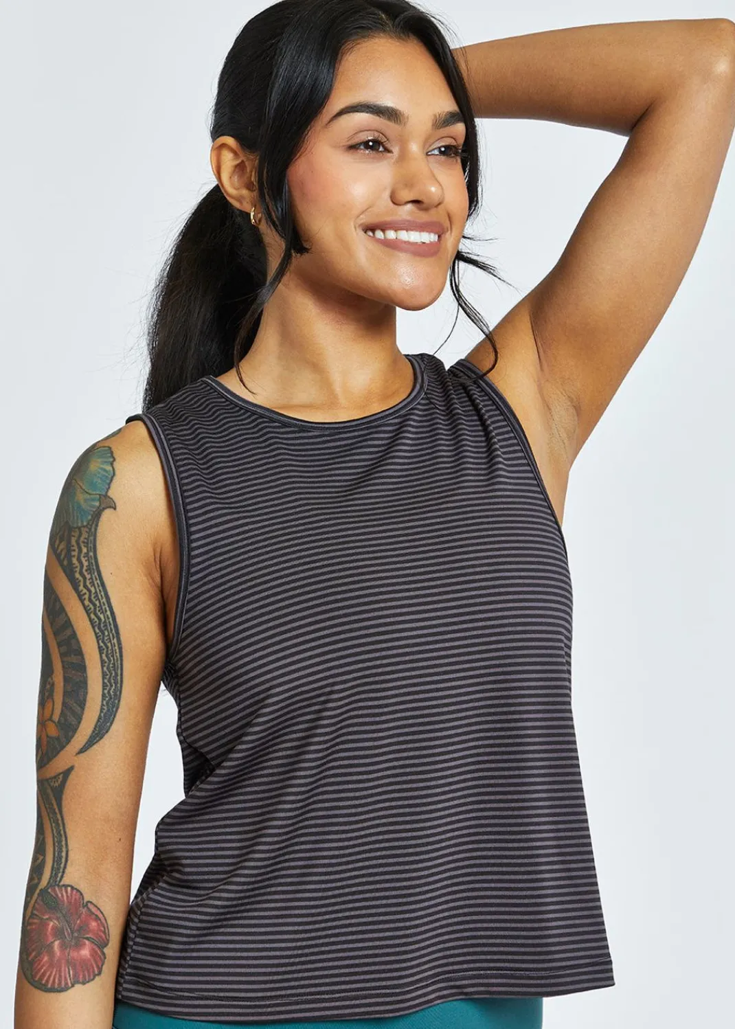 Women Oiselle Tank Tops*Striped Trail Tank