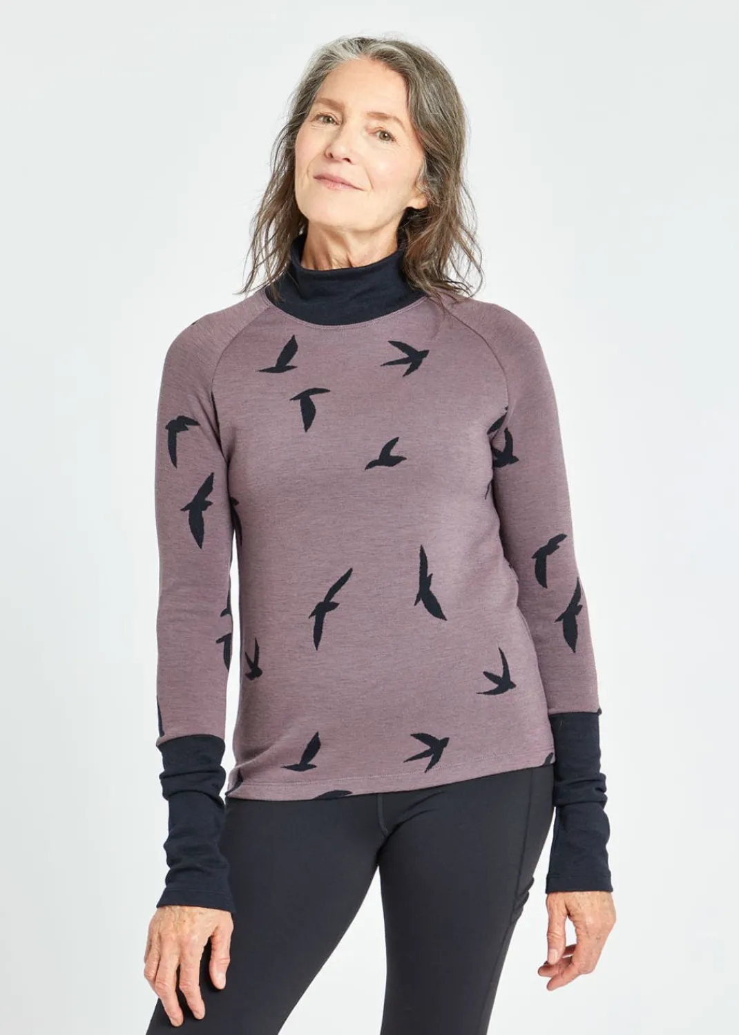 Women Oiselle Long Sleeves*Wazzie Wool Jacquard Mock Neck Long Sleeve