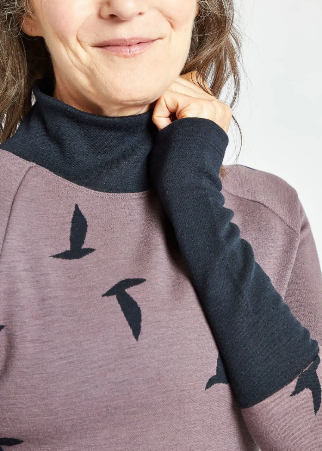 Women Oiselle Long Sleeves*Wazzie Wool Jacquard Mock Neck Long Sleeve