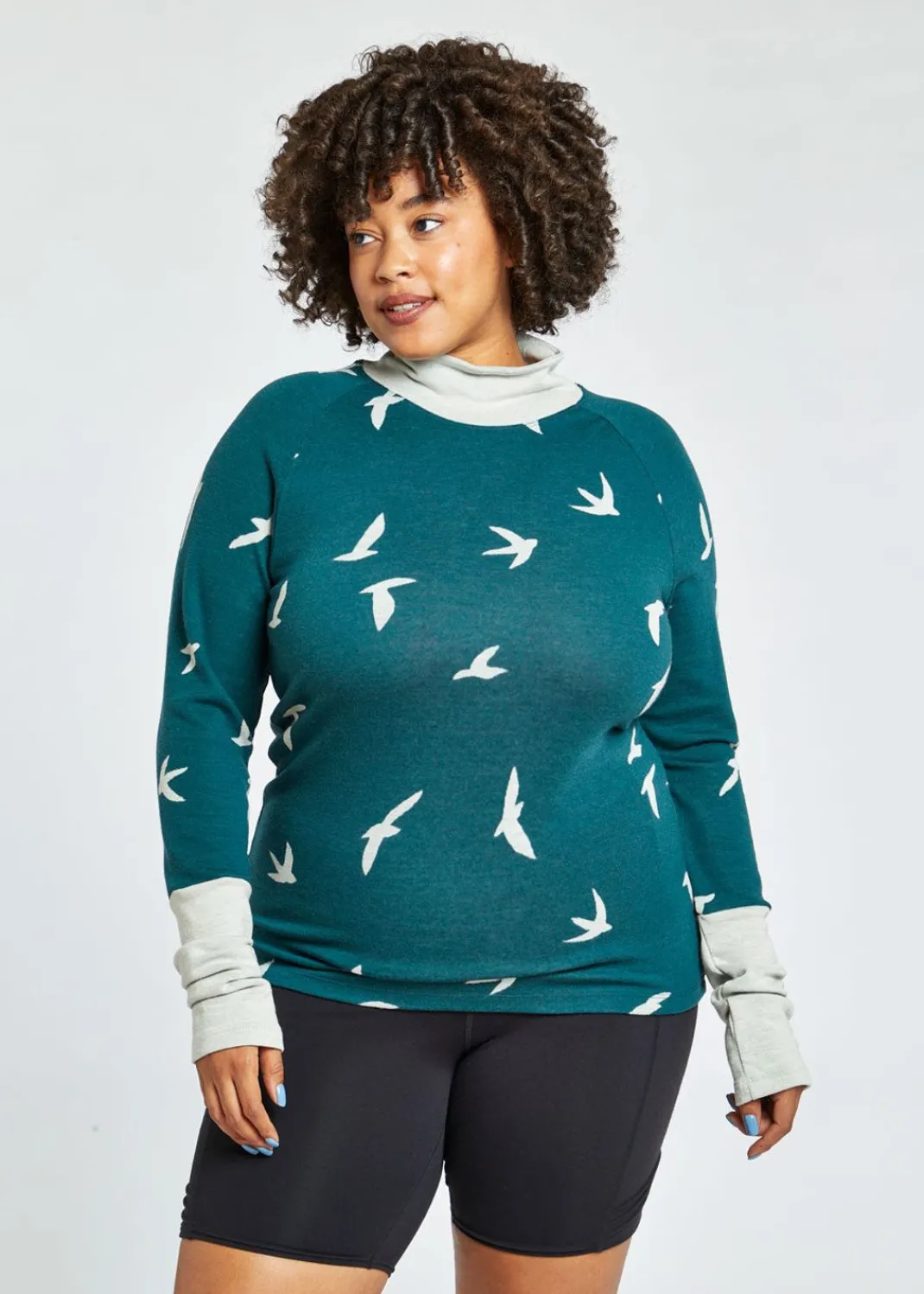 Women Oiselle Long Sleeves*Wazzie Wool Jacquard Mock Neck Long Sleeve